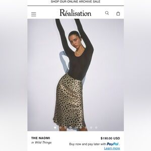 Realisation Par Leopard skirt size S